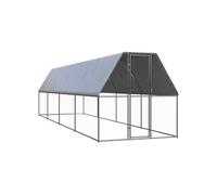Buitenhok voor kippen 2x8x2 m gegalvaniseerd staal3154373