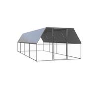Vidaxl Poulailler D'extérieur 3x8x2 M Acier Galvanisé