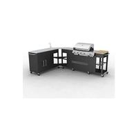 vidaXL Barbecue extérieur Missouri – 4 brûleurs, évier et planche de découpe en acier inoxydable
