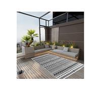 vidaXL Buitenkleed ARAKIL 120x180 cm polypropeen zwart316921 Noir G