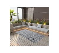 vidaXL Buitenkleed ARAKIL 160x230 cm PP wit en zwart310430 G
