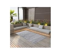 Tapis d'Extérieur Gris 190x290 cm PP Entrée Salon Balcon Patio Terrasse vidaXL