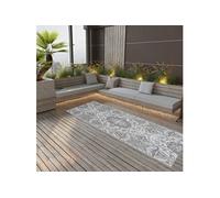 Tapis d'Extérieur Moquette de Terrasse Tapis de Balcon Tapis de Patio Moquette d'Intérieur Salle de Séjour Gris Clair 80x250 cm PP