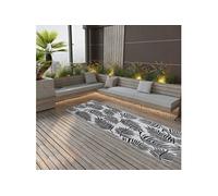 Tapis d'Extérieur Moquette de Terrasse Tapis de Balcon Tapis de Patio Moquette d'Intérieur Salle de Séjour Noir 80x250 cm PP