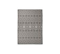 vidaXL Buitenkleed met patroon platgeweven 120x170 cm zwart340851 Noir G