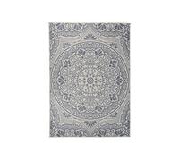 Buitenkleed met patroon platgeweven 140x200 cm blauw340831