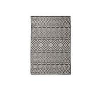 Buitenkleed met patroon platgeweven 160x230 cm zwart340853