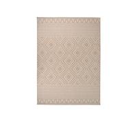 Tapis à Tissage Plat d'Extérieur Tapis de Protection Tapis de Couloir Terrasse Balcon Jardin Résistance aux UV 200x280 cm Rayures Brunes