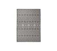 Tapis à Tissage Plat d'Extérieur Tapis de Protection Tapis de Couloir Terrasse Balcon Jardin Résistance aux UV 200x280 cm Rayures Noires