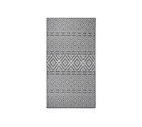 Buitenkleed met patroon platgeweven 80x150 cm blauw340834