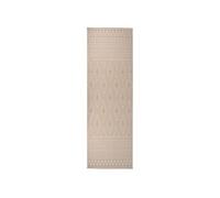 Tapis à Tissage Plat d'Extérieur Tapis de Protection Tapis de Couloir Terrasse Balcon Jardin Résistance aux UV 80x250 cm Rayures Brunes