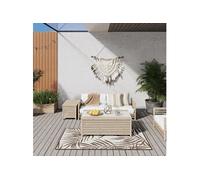 vidaXL Buitenkleed omkeerbaar 80x150 cm bruin en wit364788 G