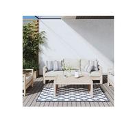 Buitenkleed omkeerbaar 80x150 cm marineblauw en wit364782