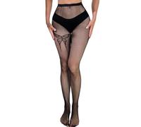 Buitifo Women's Sexy leggings Pattern fishnet Sox Thigh High collants Leggings(HD,Noir M)