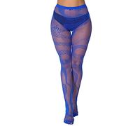 Buitifo Women's Sexy leggings Pattern fishnet Sox Thigh High collants Leggings(Se,Bleu M)