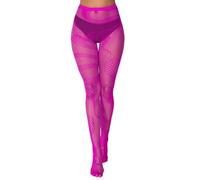 Buitifo Women's Sexy leggings Pattern fishnet Sox Thigh High collants Leggings(Se,Rose rouge M)