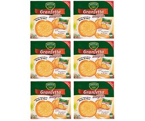 Buitoni Granfetta Lot de 6 graisses Biscottate con Farina Intégrale 16 portions individuelles de 2 biscottes à grains entiers 240 g