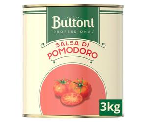 BUITONI Sauce Tomate aux Épices 3kg - Avec Morceaux - Prête-à-l'Emploi - Déjà Assaisonnée - Tomates 100% Espagnoles Mûries au Soleil - Salsa di Pomodoro - Boîte de 3 Kg