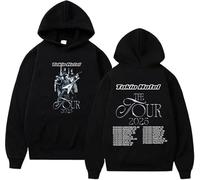 BUIWOT Sweat à Capuche Tokyo Rock Band Style hôtel, Manches Longues pour Hommes et Femmes, Grande Taille pour Enfants, Pull décontracté, vêtement d'extérieur Ample et stylé-Black||x_l