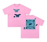 BUIWOT T-Shirt Chappell Singer Roan à col Rond, Manches Courtes, en Coton, Haut d'été, Cosplay, Oversize, Unisexe, décontracté, Sport, Manches Courtes-Pink||m