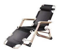 BUJOG Meubles de terrasse, Fauteuil inclinable Pliant Sieste Assis/transat allongé Sieste Chaise Longue canapé Hiver/été pêche Chaise de Plage extérieur/Maison avec appuie-tête Amovible 178 * 52 c