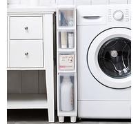 BUJOG Petite Armoire de Rangement de Salle de Bain de 14 cm de Largeur, Armoire de Rangement pour Papier Toilette avec tiroirs de Rangement en Plastique étroits pour Salle de Bain, Salon, Chambre