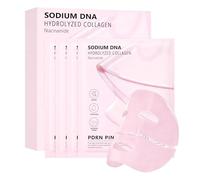 Bukamkom Pack de 4 Masques Gelée Rose au Collagène & PDRN d‘ADN de Saumon - Masque Visage Apaisant & Hydratant pour Peau Sensible, Soin Coréen