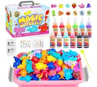 Bukbas Magic Water Elf Gel Jouet DIY Aqua Gelz Colossal comprenant 12 bouteilles de gel de couleur et 12 formes Aqua Gelz Set Toys, anniversaire, Noël, Pâques, cadeau pour 6 à 12 garçons et filles