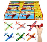 BUKCYUE 24 Pièces Avion en Polystyrène, Voler Planeur Avions Jouets, Planeurs Polystyrène, Avions en Polystyrène Expansé, Mousse Main Lancer Planeur, Cadeaux d'anniversaire, Motifs Différents Modèle