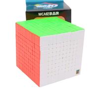 Bukefuno Cube magique 10 x 10 cm sans autocollant Moyu Meilong Cubing Salle de classe 10 x 10 Speed Puzzle 84 mm Speed Magic Cube Jouet