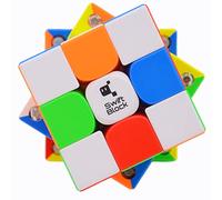 Bukefuno GAN Swift Block 355S 3x3 Cube magique magnétique 2023 Magic Cube GAN Swift Cube 355 S 3 x 3 x 3 cm Cube sans autocollant