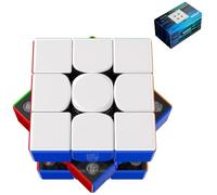 Bukefuno GAN V100 Maglev Cube magique magique givré 3 x 3 | GANV100 M Puzzle sans autocollant 3 x 3 x 3 55 mm 64 g 76 aimants OmniSupport Rotation sans friction Tournages agiles