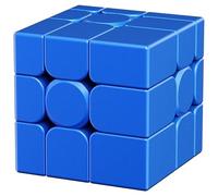 Bukefuno moyu Cube miroir V2 3 x 3 cm - Cube magique bleu sans autocollant - 3 x 3 x 3 - MFJS Mirror V2 - Cube magique à vitesse irrégulière (version standard bleue)