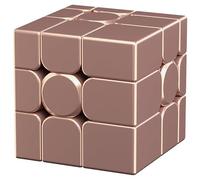 Bukefuno Moyu - Cube miroir V2 - Cube magique magnétique UV 3 x 3 x 3 cm Or rose - Puzzle MFJS Mirror V2 - Aimants irréguliers sans autocollant - Cube magique de vitesse (version revêtue UV dorée)