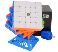 Bukefuno Moyu Meilong 5 x 5 m Cube magique magnétique sans autocollant MFJS Meilong 5 x 5 x 5 cm Puzzle 5 x 5 m Speed Magic Cube