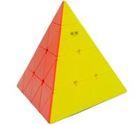 Bukefuno QY Toys - MoFangGe - Cube magique pyraminx - 4 x 4 x 4 - Sans autocollant - Pyramide - Puzzle magique