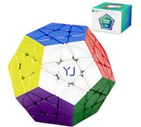 Bukefuno YJ YuHu Megaminx V3M Cube magnétique 3x3 sans autocollant Dodécaèdre magique yongjun YuHu V3 M Cube magnétique 12 côtés 3 x 3 x 3 Pentagonal 2026 Vitesse du cube puzzle