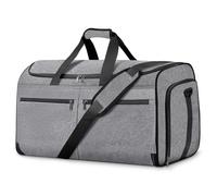 Bukere Sac à vêtements pour Voyage d'affaires, Sac de Voyage Convertible avec Compartiment à Chaussures, résistant à l'eau, Sac de Voyage 2 en 1 pour Homme et Femme, Gris, Sac à vêtements pour Le