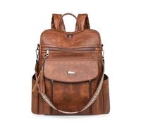 BUKESIYI Femme Sac a dos Sac a main Élégante Petit Marque Cuir Bandoulière Antivol FR78583 Bronzer