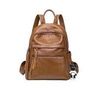 BUKESIYI Femme Sac a dos Sac a main Sac seau Petit Marque Faux Cuir Sac bandouliere Antivol FR78262 Marron