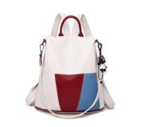 BUKESIYI Femme Sac a dos Sac a main Sac seau Petit Marque Faux Cuir Sac bandouliere Antivol FR78284 Blanc