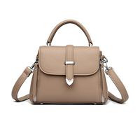 BUKESIYI Femme Sac bandouliere Sacs a main Petit Cuir Menotte Mode épaule Sacoche FR77439 Kaki