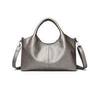 BUKESIYI Femme Sac bandouliere Sacs a main Petit Cuir Menotte Mode épaule Sacoche FR77452 Argent