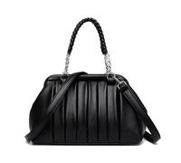 BUKESIYI Femme Sac bandouliere Sacs a main Petit Cuir Menotte Mode épaule Sacoche FR77462 Noir