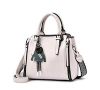 BUKESIYI Femme Sac bandouliere Sacs a Main Petit Cuir Sacs Menotte Sacs épaule Sacoche Mode FR77139 Blanc