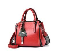 BUKESIYI Femme Sac bandouliere Sacs a Main Petit Cuir Sacs Menotte Sacs épaule Sacoche Mode FR77139 Rouge Vineux