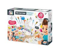 Buki- Fabrique à stylos - Station de Customisation Crayons et Bureau - Kit Créatif Enfant dès 6 Ans - Stylos, Stickers, Masking Tape, Gommes à Fabriquer, Accessoires DIY Inclus - FK007
