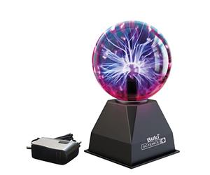 Buki France Boule à Plasma 13 cm avec Fonction Tactile et Son, éclairage Multicolore, Lampe Globe électrique avec Prise Britannique