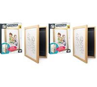 Buki France Cadre à Dessins Enfant +3 Ans - Expose et Range Jusqu’à 50 Dessins A4 - Format 24x33 cm - À Poser ou Suspendre - Sécurisé et Facile à Utiliser (Lot de 2)