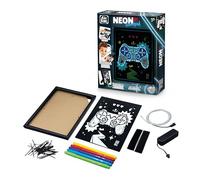 BUKI France - Kit Cadre Néon Gamepad - Activité Créative Enfant : Colorier, Assembler Le Fil Néon, Cadre Lumineux 3 Modes (Fixe, Clignotant, Lent) - Décoration Chambre - Dès 7 Ans - FK016